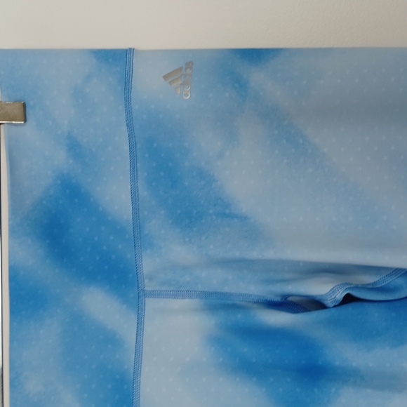 Adidas Climalite Blue Crop Leggings - L - Picture 3 of 8